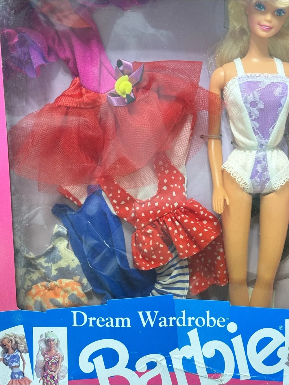 Vintage 1991 Barbie Dream Wardrobe Doll #3331 with 8 Outfits Mattel NEW NIB